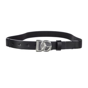 Dolce & Gabbana DG Logo Black Leather Belt like New